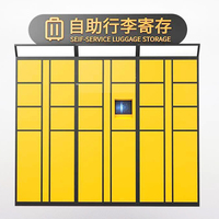 Carte de crédit, paiement en espèces, panneaux solaires en libre-service, plage, station, métro intelligent, sac d'aéroport, rangement de bagages, casier de location
