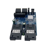Convertidor de Medios de Fibra Óptica 2 SC RJ45 2F2E 100M 1000M, Placa Base PCBA