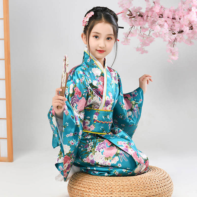 Japanese Geisha Costume Deluxe Blossom Kimono Yukata
