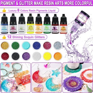 Fleurs séchées Résine époxy 1:1 AB Glue Glitter Powder Sequins Mica Powder Flake for Nail Art DIY Jewelry Making - Product Image 5