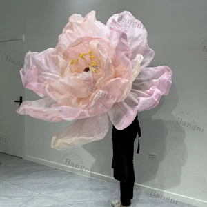 Fleurs de pivoine géantes suspendues en <span class=keywords><strong>organza</strong></span> de soie artificielle, style chinois romantique classique, pour décorations de <span class=keywords><strong>mariage</strong></span> et d'événements - Product Image 2