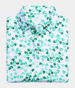 Chemises polo de golf pour hommes à manches courtes, séchage rapide, performance athlétique, anti-rides, évacuation de l'humidité, imprimé, vert menthe, logo personnalisé - Product Image 2