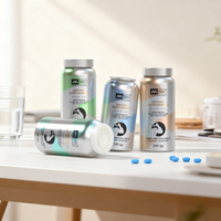 Bouteille en aluminium pour capsules de compléments alimentaires, récipient en métal, pot en aluminium de qualité alimentaire à double paroi
