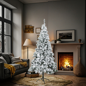 High Quality PVC White Cedar <strong>Christmas</strong> <strong>Tree</strong> Customizable Artificial Snowy Decorative <strong>Standing</strong> Personalized Foldable Lightweight - Product Image 3