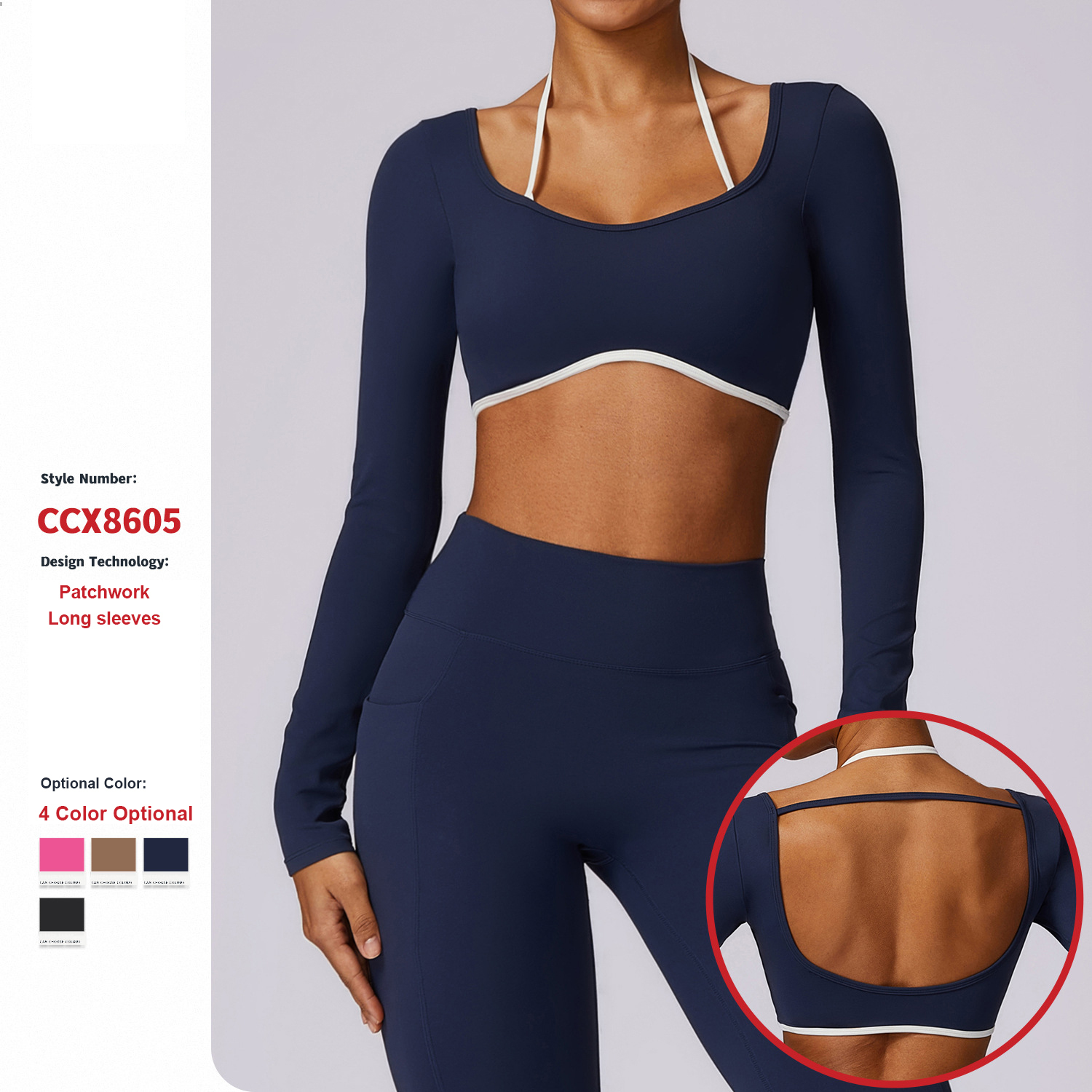 Naked Feeling Backless Quick-Drying Sportswear Long Sleeve T-Shirt Top Running Sports Gym Workout Yoga Clothes for Women