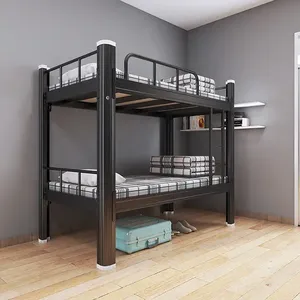 Flat đóng gói dành cho người lớn giường tầng 2 Tier khung kim loại giường với nệm - Product Image 5