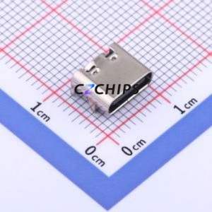 HC-TYPE-C-6P-01A USB Connector SMD Connector ( Connector Type: Type-C )( Gender: Female )( Mounting Type: Horizontal Mount ) - Product Image 1