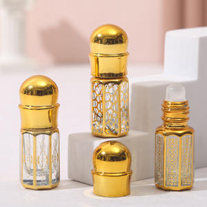 3ML nueva elegante botella de vidrio de Perfume bronceado octogonal 100 Uds Dubai esencia aceite serigrafía elegante para diseño de bola - Product Image 1