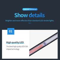12V Auto blinkende Warn licht leiste COB LED Verkehr Luces Berater Notfall warnung Sicherheit Blitzlicht leiste Bernstein Gelb Rot Blau