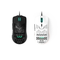 Ajazz AJ390R PWM3325 2.4GHz 10kDPI RGB Backlit Matte Textured Wired Gaming Mouse-6 Tombol Ergonomis Dapat Diprogram Profesional