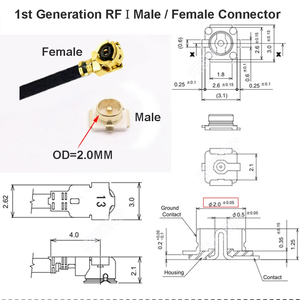 Câble <span class=keywords><strong>coaxial</strong></span> RG1.13 RF-1 femelle vers MHF4 RF-4 femelle, 50 OHM, 0-6GHz, direction opposée pour routeur 3G 4G <span class=keywords><strong>Modem</strong></span> - Product Image 5