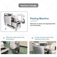 Machine ORME pour décortiquer les noix de cajou à peau rouge, décortiquer les arachides, et torréfier et découper les flocons d'amandes et les amandes caramélisées