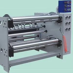HRQ-1300 เครื่องกรอกกระดาษ BOPP แบบม้วนเป็นม้วนอลูมิเนียมฟอยล์เครื่องตัดฟิล์มพลาสติก