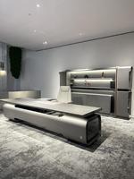 Bureau de direction moderne de style luxueux en bois, bureau de direction haut de gamme avec design modulaire extensible