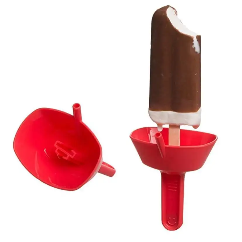 Çocuk dondurma damla ücretsiz Popsicle tutucu, dondurma hiçbir damla Pop kalıpları, saman ile tutucu davranır