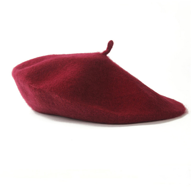 Hot Sale Stock Promotion Fashion Cheap Adults Wool Felt Beret Hat For Women With Quick Shipping