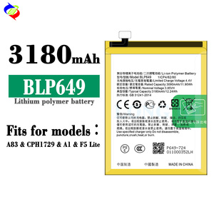 <span class=keywords><strong>แบ</strong></span><span class=keywords><strong>ต</strong></span>เตอรี่โทรศัพท์มือถือ 3180mAh <span class=keywords><strong>BLP649</strong></span> A83 A1 A83T CPH1729 สำหรับ <span class=keywords><strong>OPPO</strong></span> A83 A1 A83T /F5 Lite - Product Image 2