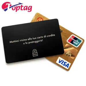 Hot Sale 13.56mhz RFID Blocking/Shielding Card Anti Scan Card for Payment Security