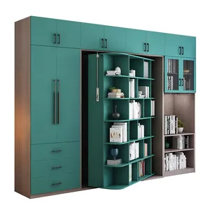 CBMmart Custom Design Space Saving 12ft Long Closet Wall Cabinet Revolving Invisible Murphy Bed Combination