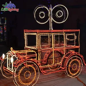 새로운 디자인 야외 분리형 크리스마스 토마스 기차 마당 장식 조명