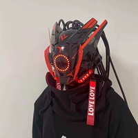2023 nouveau produit Design fête masques samouraï casque fête barre lumineuse Halloween carnaval plein visage LED Cyberpunk casque