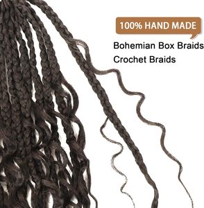 Bán Buôn Afro Niềm Đam Mê Twist Mở Rộng Pre-Xoắn Crochet Bện Dợn Sóng Boho Bom Crochet Nhiệt Độ Cao Sợi Sang Trọng Sợi - Product Image 3