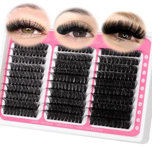 Wholesale Spike <b>Cluster</b> <b>Lashes</b> with Bottom Individual Mix CD Curl Natural Eyelashes Faux Mink <b>Lash</b> <b>Clusters</b> Kit Custom logo - Product Image 2