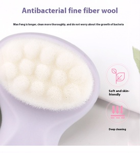 Brosse exfoliante pour le visage en silicone manuelle non électrique double face écologique 2 en 1 - Product Image 4