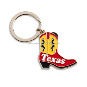 États-Unis États Texas tout sur Cowboy porte-clés breloques en vrac botte personnalisée chapeau de Cowboy émail métal porte-clés pour touriste - Product Image 5