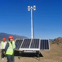 Mobiler Solar-PV-Panel-Anhänger für den Außenbereich-Solar betriebene LED-und Batterie beleuchtung für den Notfall