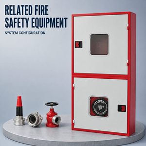 Armadio Antincendio a Doppia Porta per Tubi Antincendio, in Acciaio, Certificato FM CE, Personalizzazione Diretta dalla Fabbrica per l'Arabia Saudita - Product Image 2