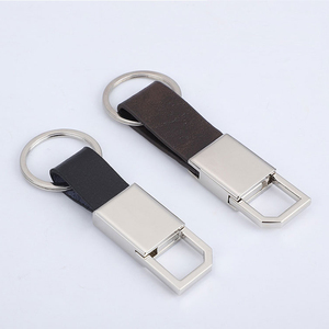 Trung Quốc bán buôn Thiết kế cá nhân khắc trống Móc chìa khóa xe thương hiệu logo kim loại PU tùy chỉnh màu đen da <span class=keywords><strong>Keychain</strong></span> - Product Image 5