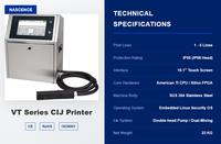 Impresora de Inyección de Tinta para Caracteres Pequeños, Máquina de Codificación por Lotes CIJ Industrial con Sistema de Mezcla de Tinta Blanca para Impresión en Metal, Plástico y Vidrio