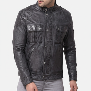 Nouvelle Veste en Cuir Imperméable pour Homme 2026 avec Col Montant et Motif Camouflage – Couleurs et Tailles Personnalisables pour le Streetwear - Product Image 1