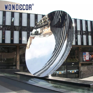 Wonders Gương Trừu Tượng Kim Loại Ngoài Trời Lớn Hiện Đại Bán Chạy Gương Hình Học Lõm Bầu Trời Bằng Thép Không Gỉ Điêu Khắc - Product Image 5