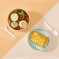 Lebensmittelsichere Isolierte Zweistufige 2-Fächer Große Kapazität Spülmaschinenfeste Moderne Deckel-Kunststoff Warmhaltende Runde Lunchbox für