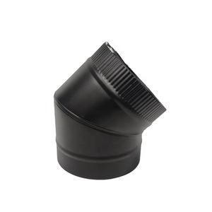 <span class=keywords><strong>Coude</strong></span> de <span class=keywords><strong>cheminée</strong></span> à double paroi en acier inoxydable noir à <span class=keywords><strong>45</strong></span> degrés - Product Image 1