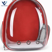 Tas Ransel Transparan Portabel untuk Hewan Peliharaan, Tas Perjalanan Kapsul Kucing yang Bernapas dengan Penutup Ritsleting, Grosir