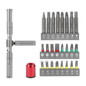 27 Piece Screwdriver Bit Set With T Handle Ratchet And Various Bits For Diy Repair Tools - Product Image 1