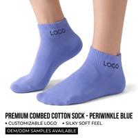 Chaussettes basses en coton peigné de qualité supérieure avec logo personnalisé, vente en gros OEM, couleur unie, pour femmes et hommes, sport, décontractées, fournisseur