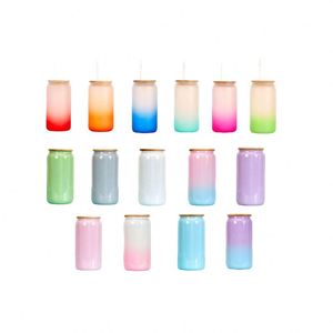 Mug en verre borosilicate à double paroi givré transparent de 16 oz, sans BPA, anti-fuite, compatible lave-vaisselle, pour café et boissons de voyage - Product Image 2