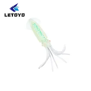 Letoyo 11.5Cm 11G Mực Thu Hút Đầy Màu Sắc Sáng Bạch Tuộc Cá Mềm Mại Thu Hút UV Glow Mồi Câu Cá Cho Đại Dương Thuyền Biển Câu Cá