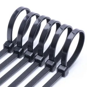 FSCAT Wire Ties Nylon 66 2.5*60mm Self-locking Black Nylon Plastic Cable Tie Wrap Uv Zip Tie