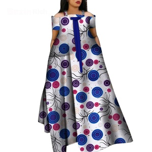 <span class=keywords><strong>Robe</strong></span> élégante grande taille pour femme, coupe trapèze ajustée, imprimé <span class=keywords><strong>wax</strong></span> africain, avec détail nœud, <span class=keywords><strong>Bazin</strong></span> Dashiki, tenue de soirée d'été 5271 - Product Image 5