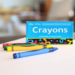 レストランの景品、パーティーの記念品、誕生日、学校の教師と子供の着色のための4パックのバルクワックスクレヨン - Product Image 5