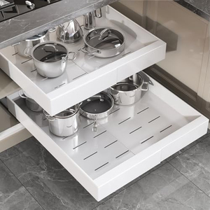 Cajón de Acero al Carbono para Cubiertos, Deslizable, Extensible, Organizador de Gabinetes para Baño y Cocina - Product Image 4