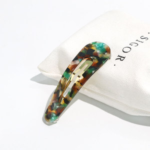 Commercio all'ingrosso di colore dei capelli a schiocco della clip <span class=keywords><strong>tic</strong></span> tac di plastica acetato satinato schiocco delle clip di capelli della resina acrilica accessori per capelli per le donne ragazze - Product Image 4