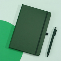 Benutzer definiertes Logo Hardcover Notebook A5 Pu Laser graviertes Geschenk Einzigartiges Notizbuch Journal Plan Buch Notizbücher mit Stiftset