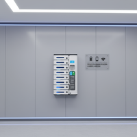 Y2 Power MIA – Casier de recharge sécurisé pour téléphones portables à 8 baies avec code PIN, station de recharge pour téléphones, optionnel pour écran publicitaire