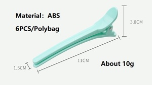 Pinces <span class=keywords><strong>à</strong></span> cheveux de couleur bonbon les plus vendues Outils de coiffure-Clips de positionnement de la zone Clips en forme de <span class=keywords><strong>bec</strong></span> de canard sans couture - Product Image 6